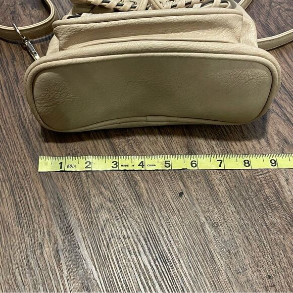 Chinese Laundry Small Backpack Cream With Large Stitch Design - Picture 14 of 15